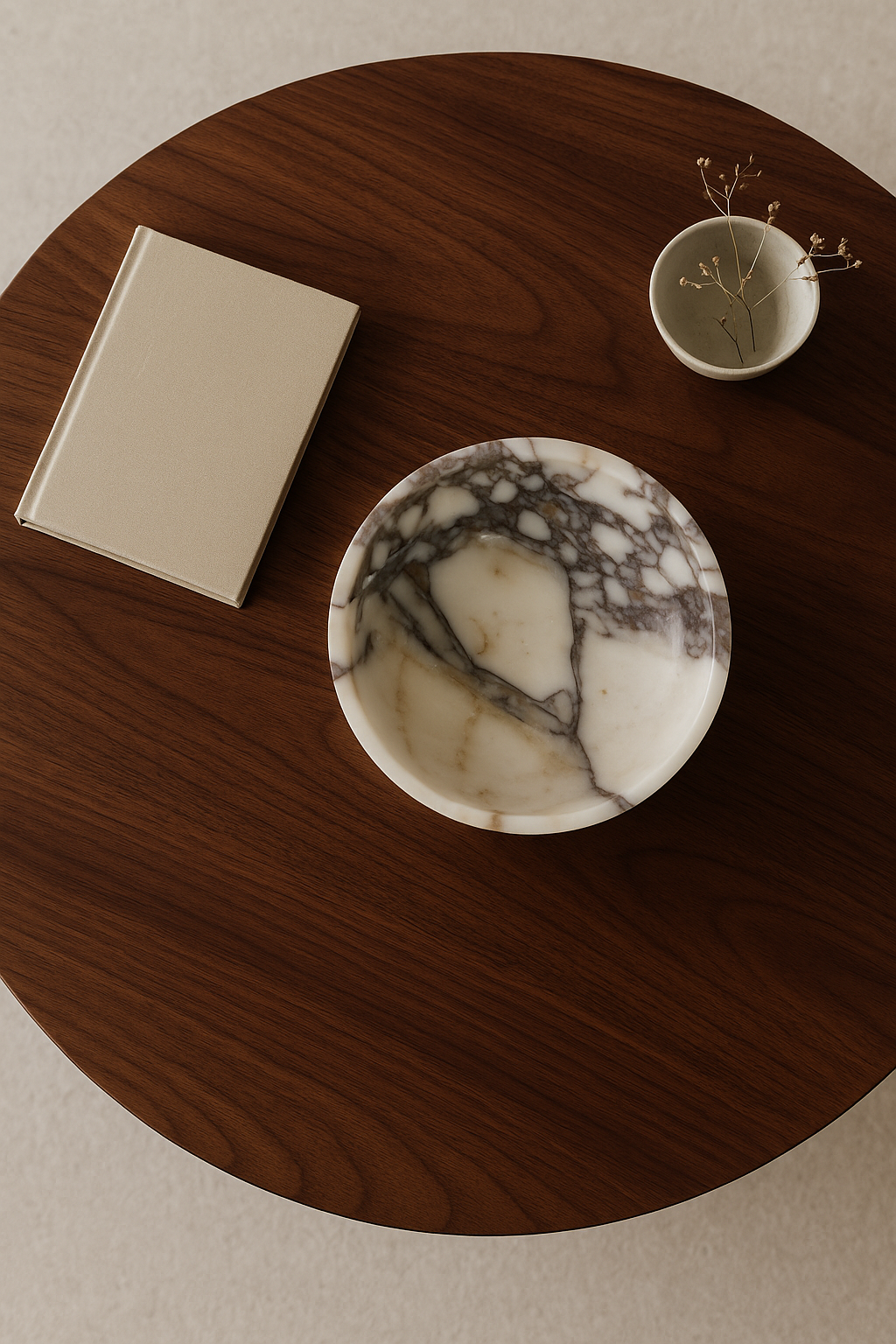 Polished Calacatta Viola Marble Bowl