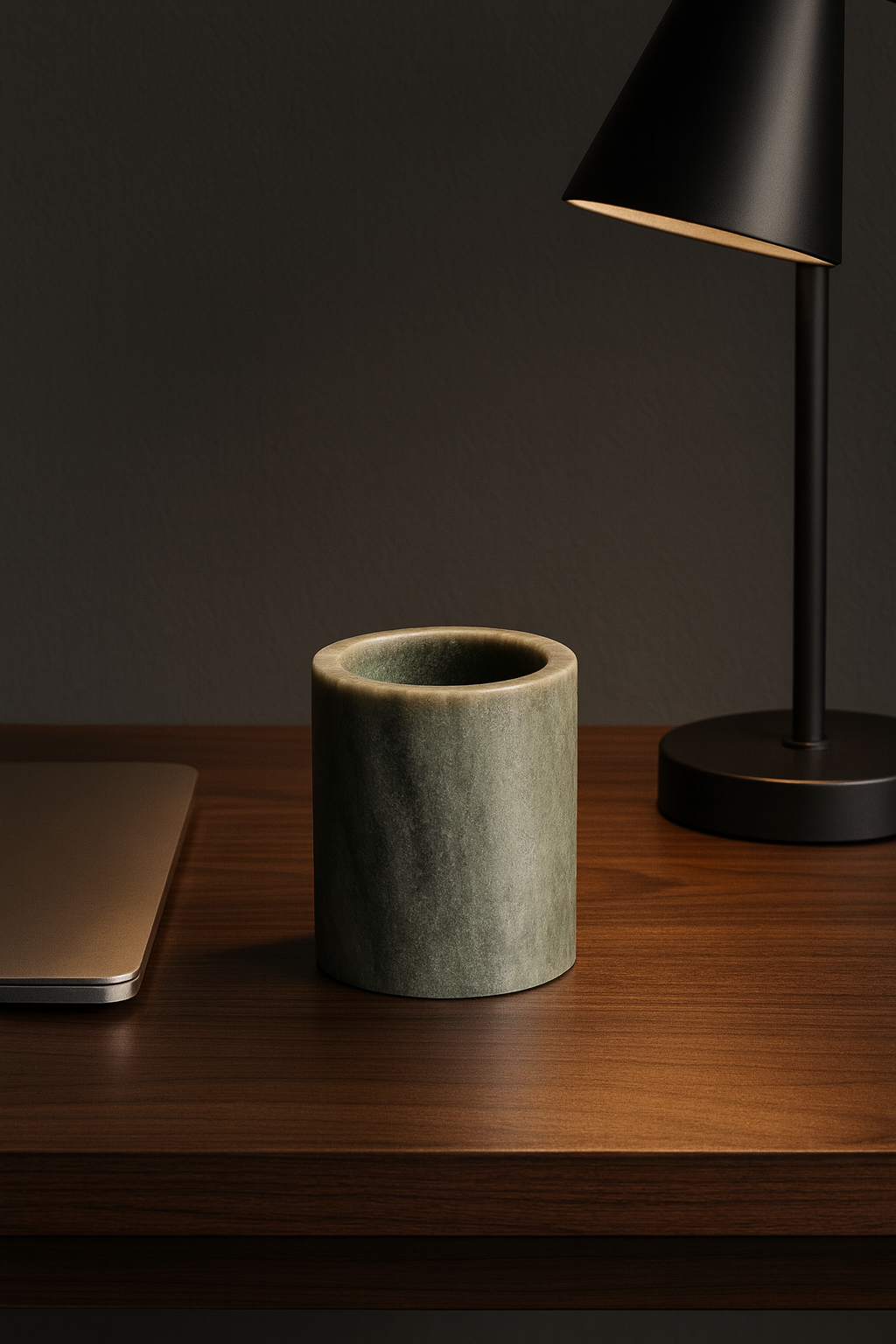 Green Marble Pen Holder