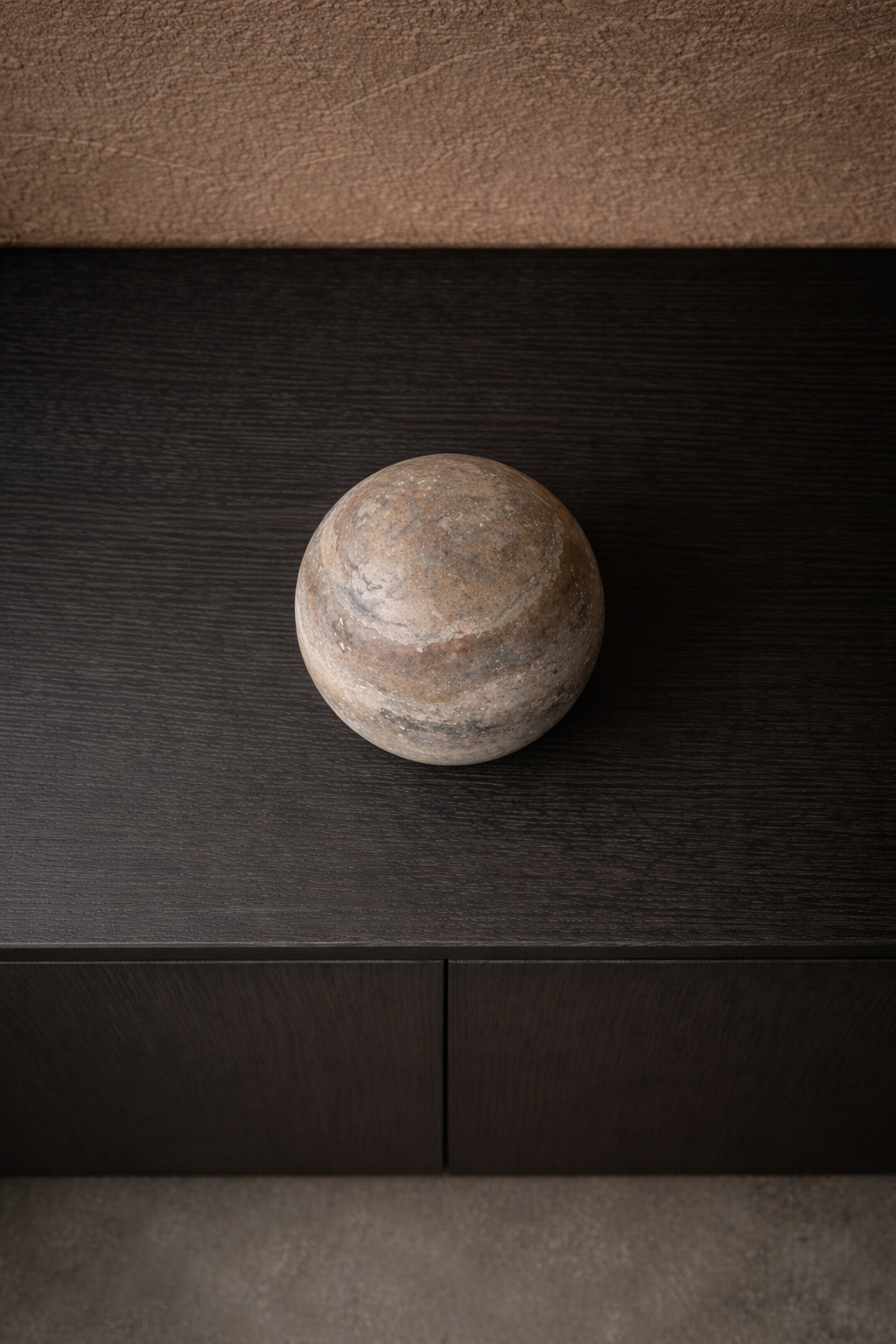 Silver Travertine Sphere