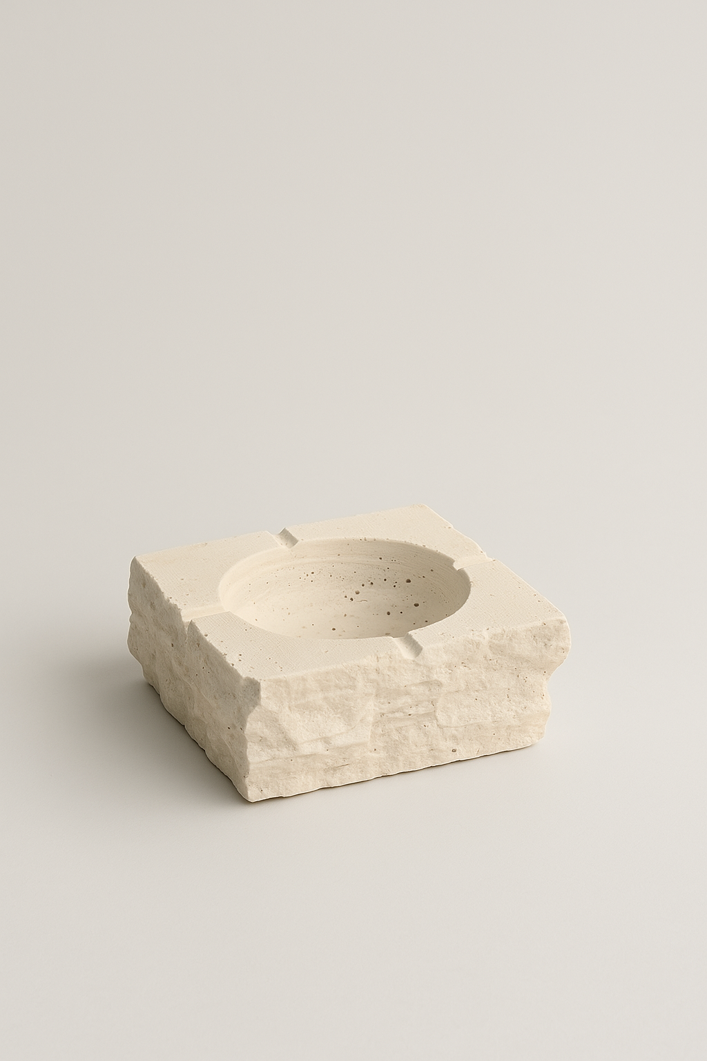 Beige Travertine Cigar Ashtray
