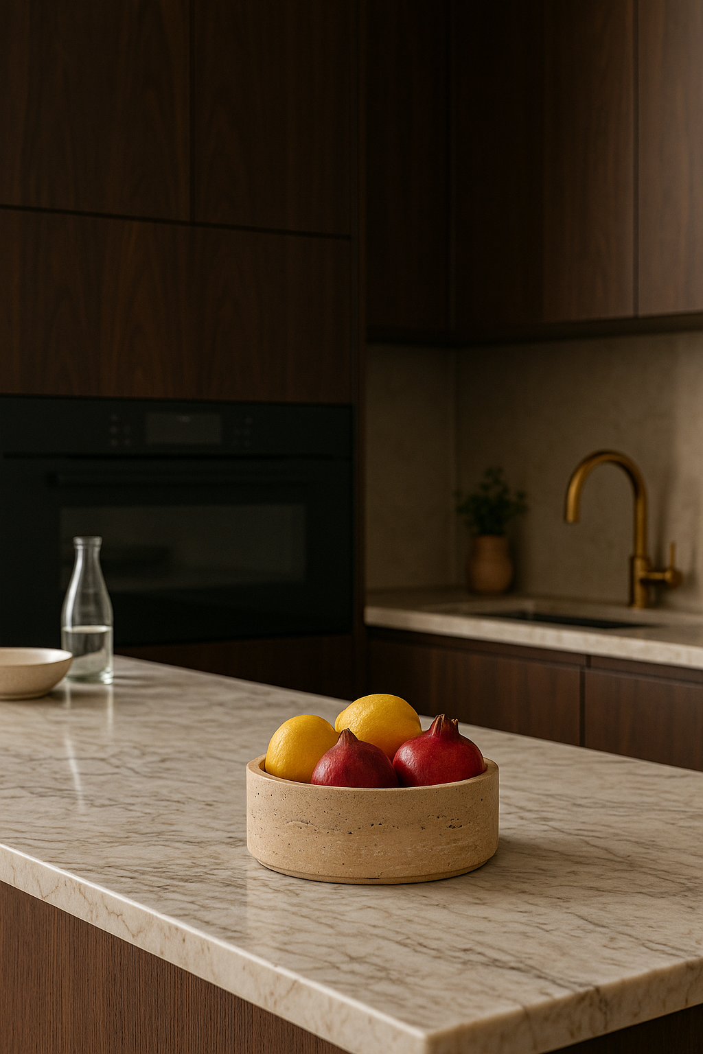 Travertine Fruit Bowl