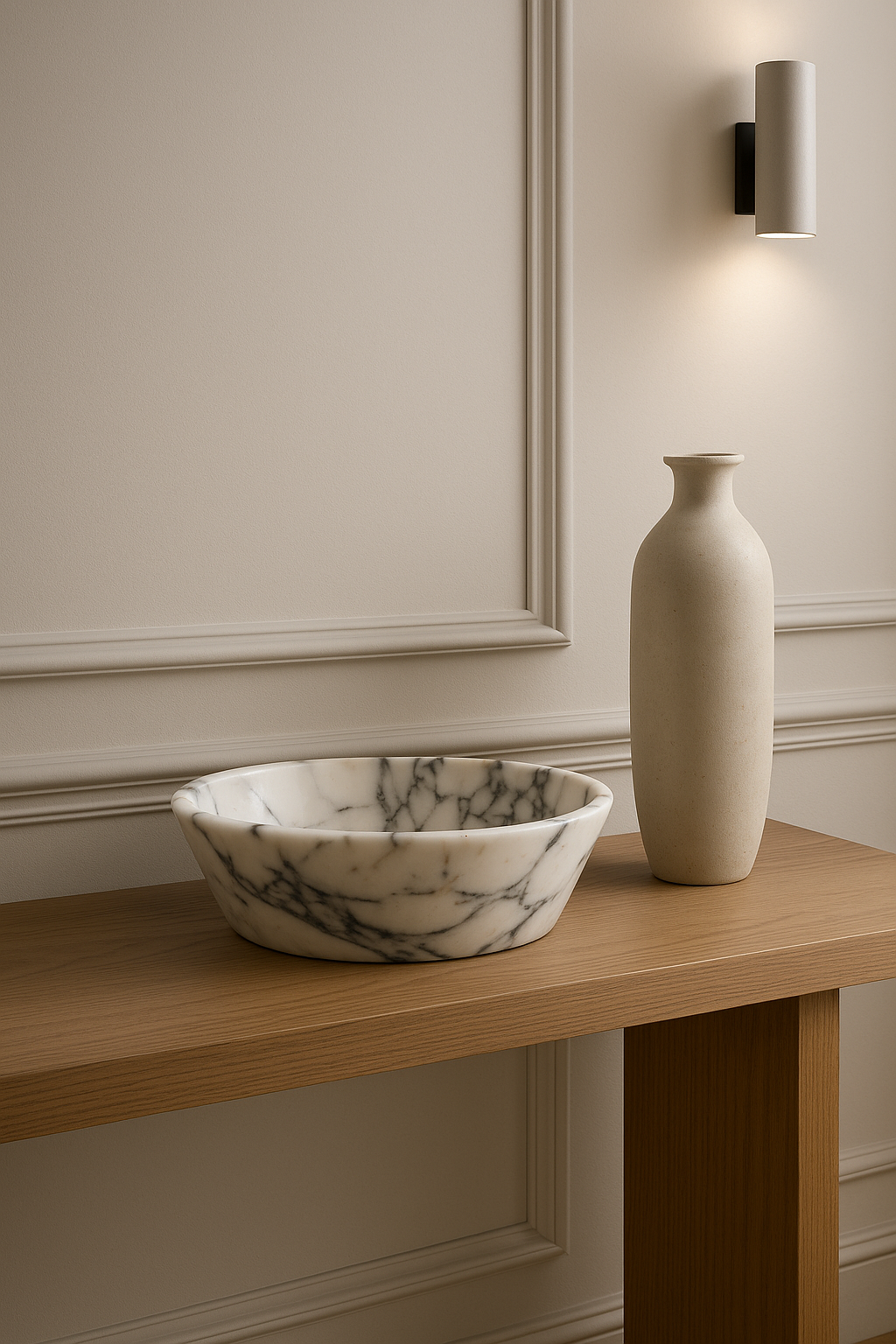 Beige Marble Decorative Bowl