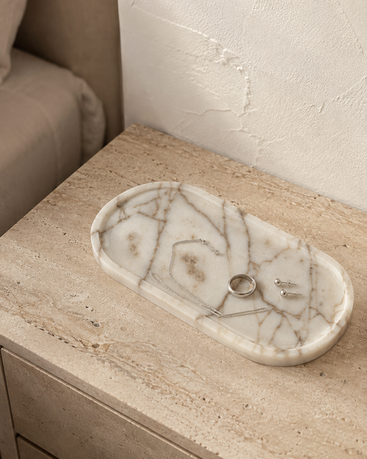 Calacatta Macchia Vecchia Marble Oval Tray