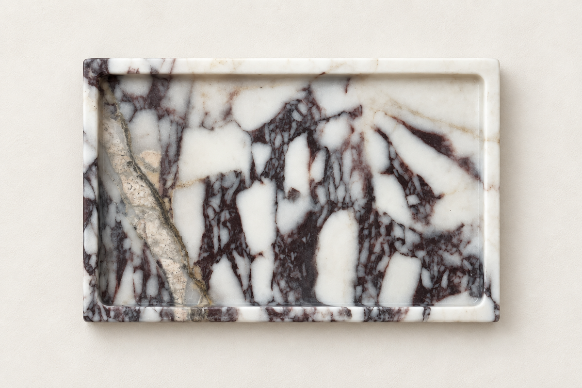 Calacatta Viola Marble Rectangular Tray