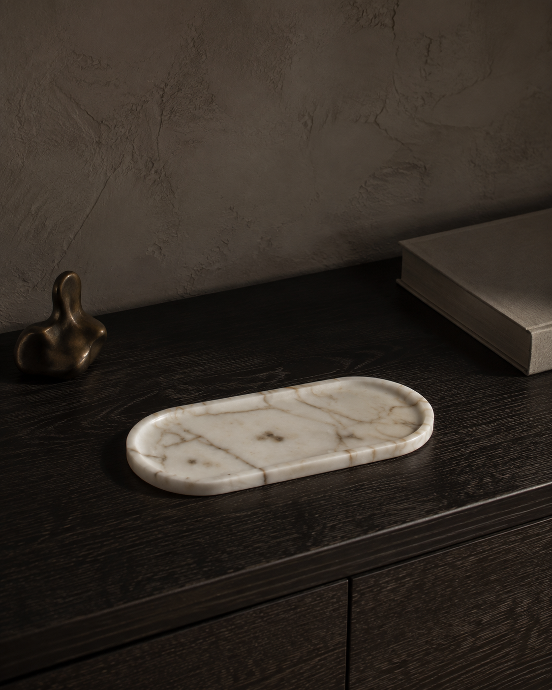 Calacatta Macchia Vecchia Marble Oval Tray