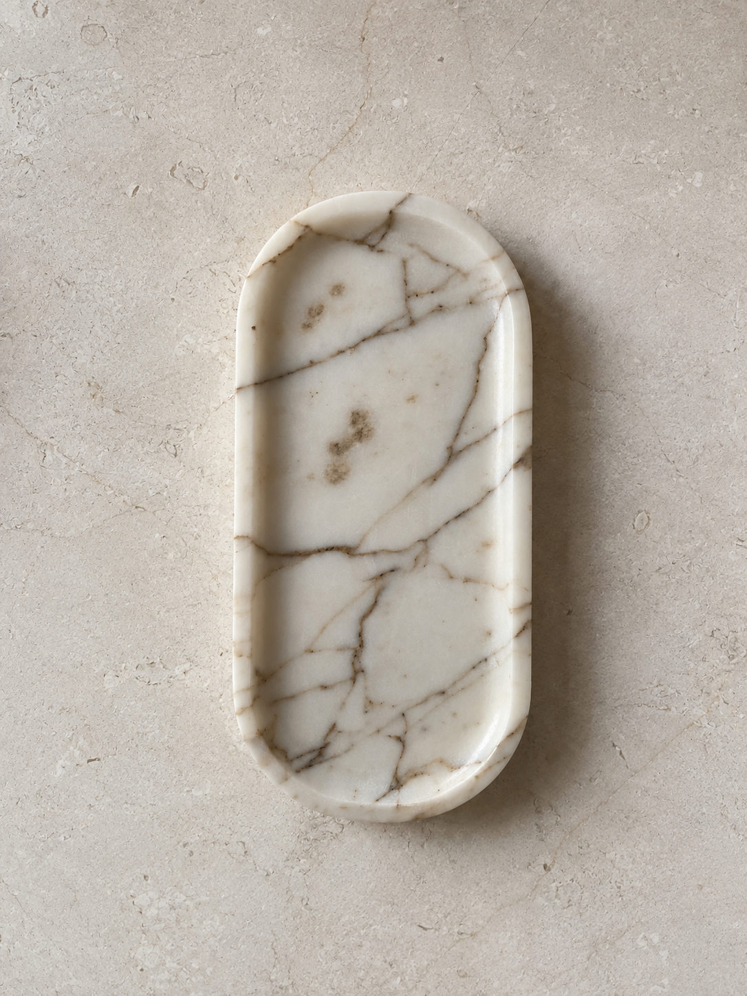 Calacatta Macchia Vecchia Marble Oval Tray