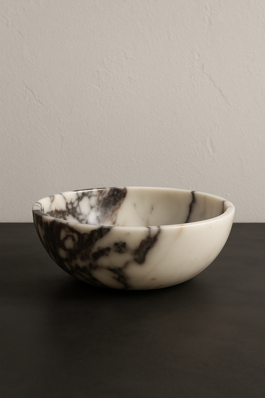 Polished Calacatta Viola Marble Bowl
