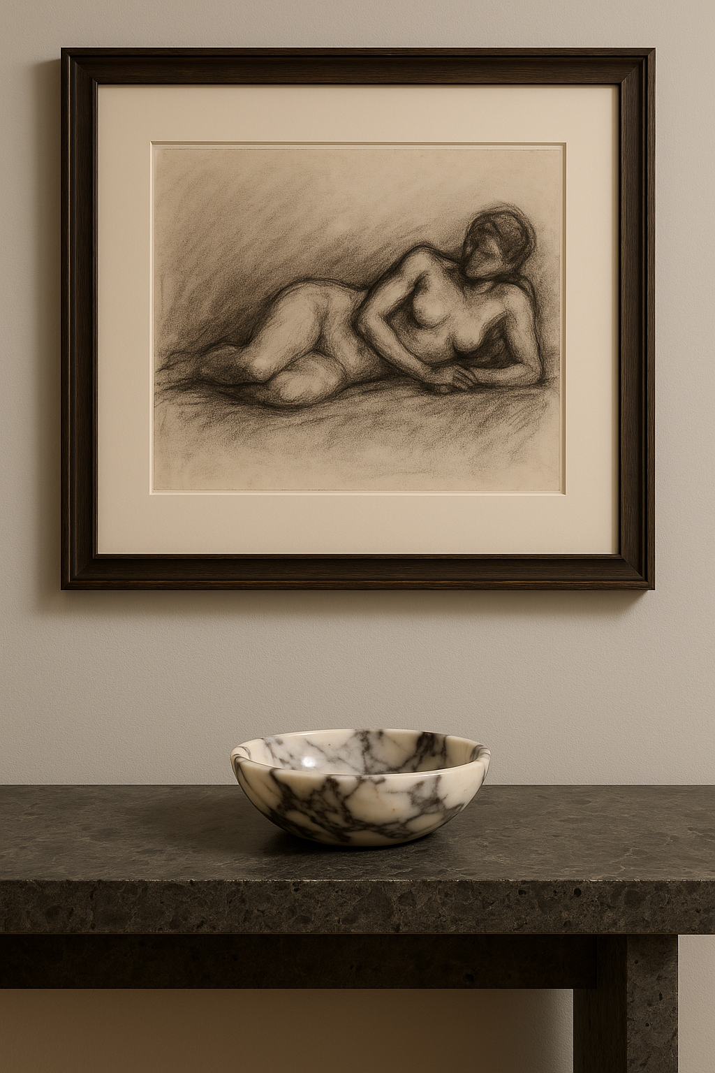 Polished Calacatta Viola Marble Bowl