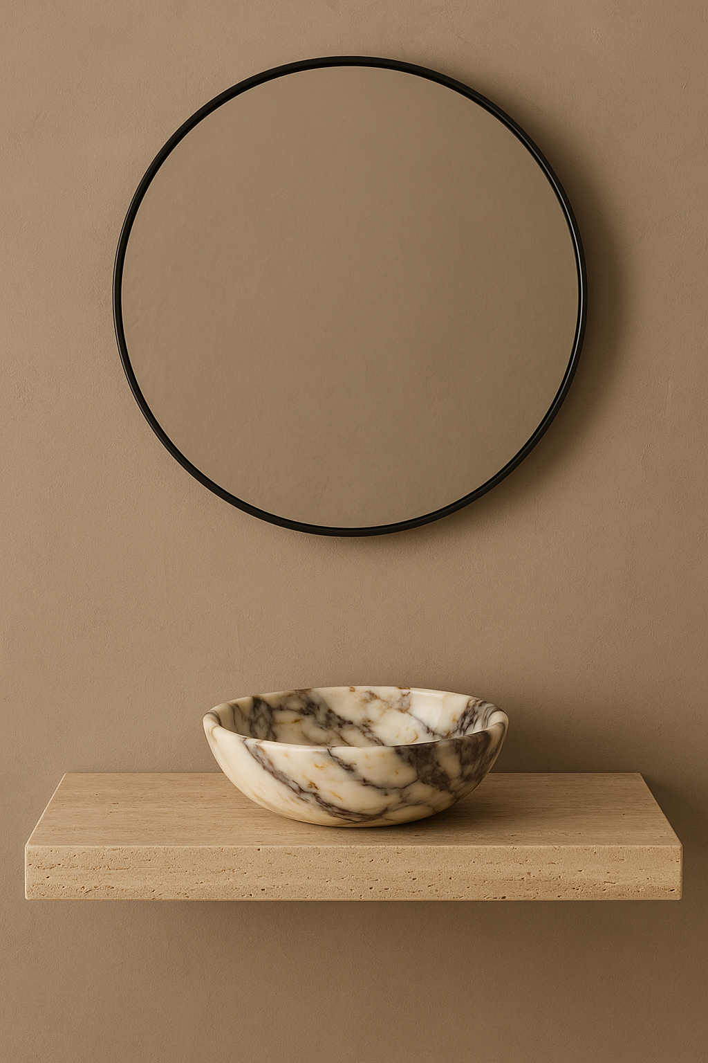 Polished Calacatta Viola Marble Bowl