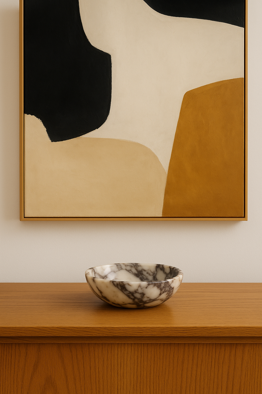 Polished Calacatta Viola Marble Bowl