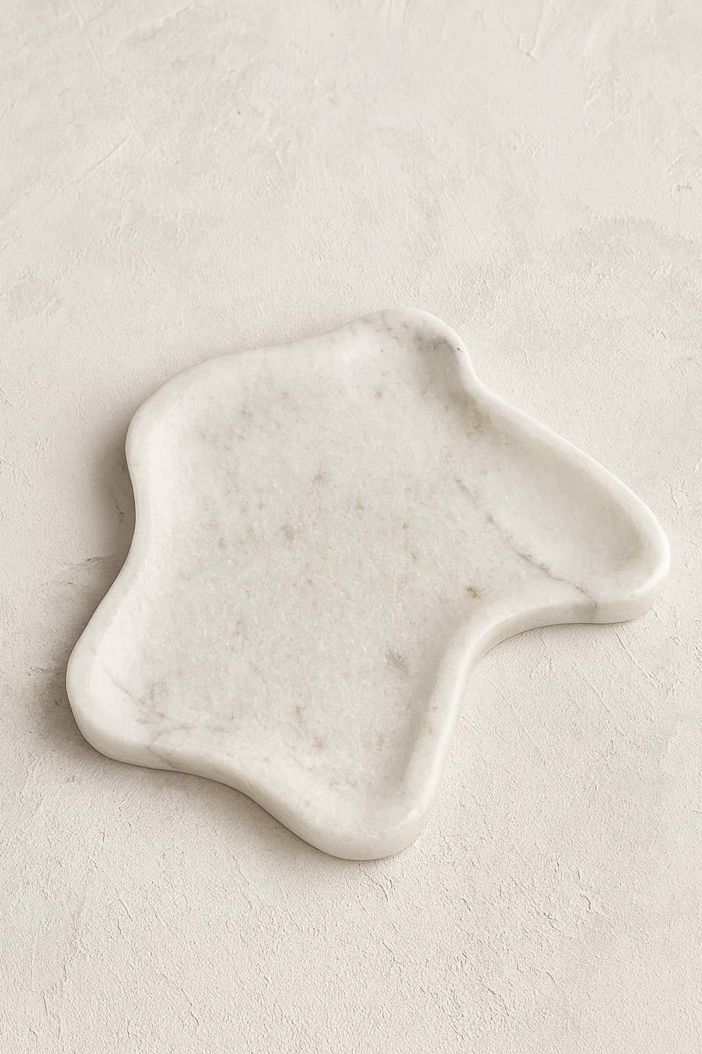 Bianco Ibiza Sculptural Marble Tray