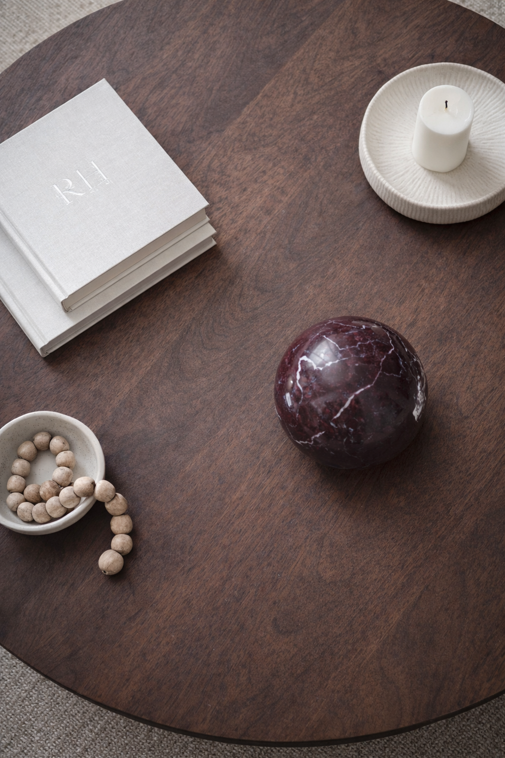 Handmade Rosso Levanto Marble Sphere