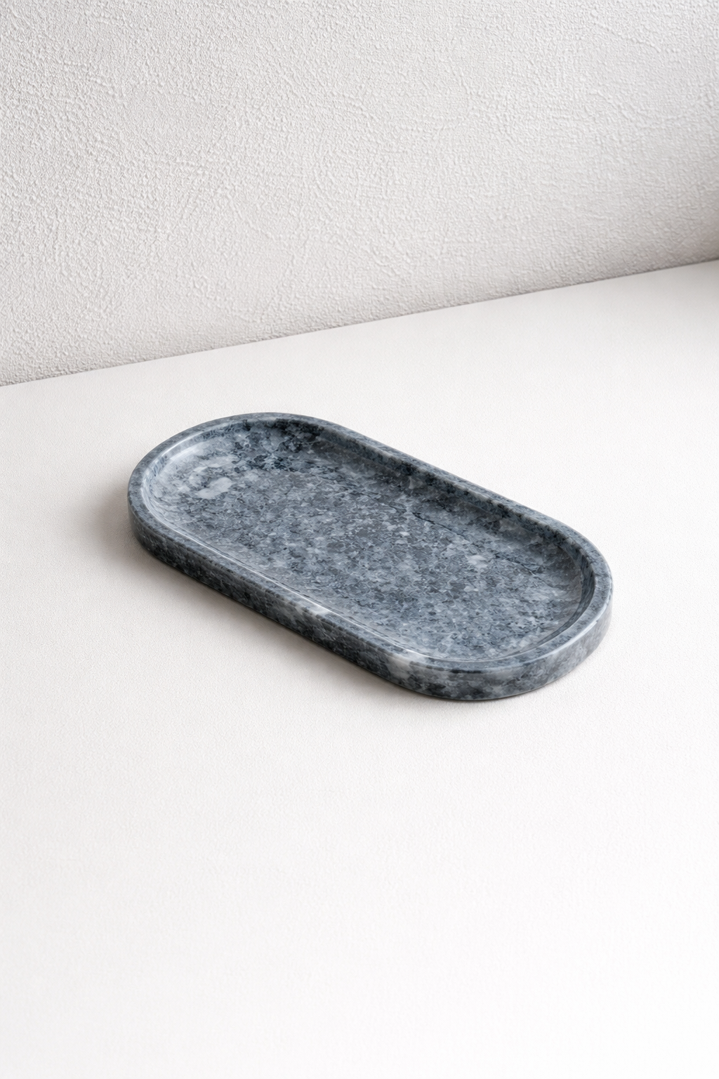Gray Marble Oval Tray