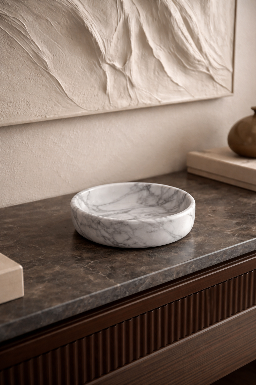Handmade Lilac Marble Bowl
