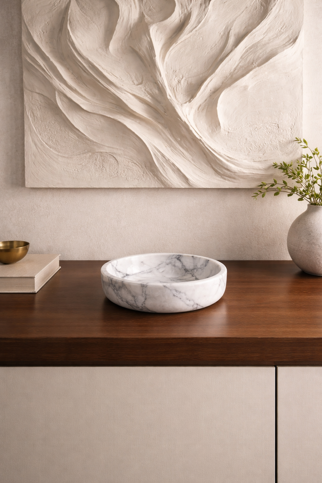 Handmade Lilac Marble Bowl