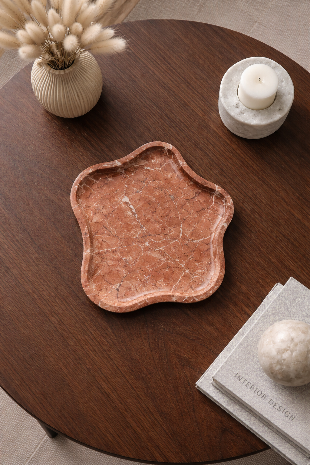 Handcarved Red Catchall Dish