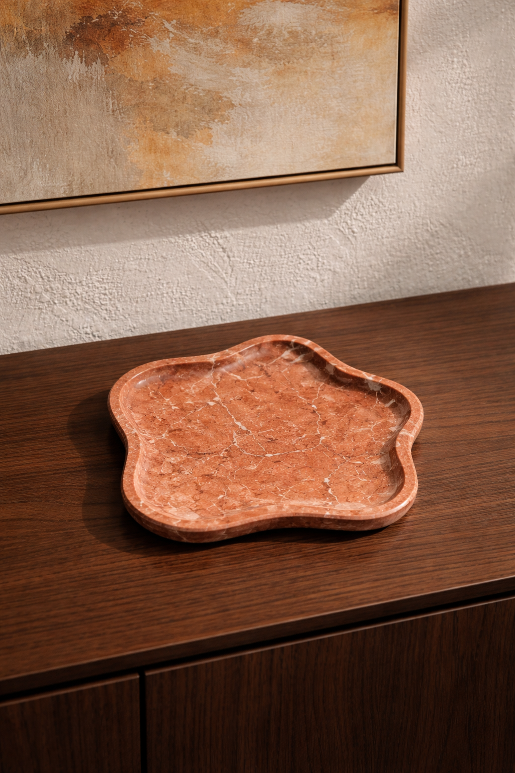 Handcarved Red Catchall Dish