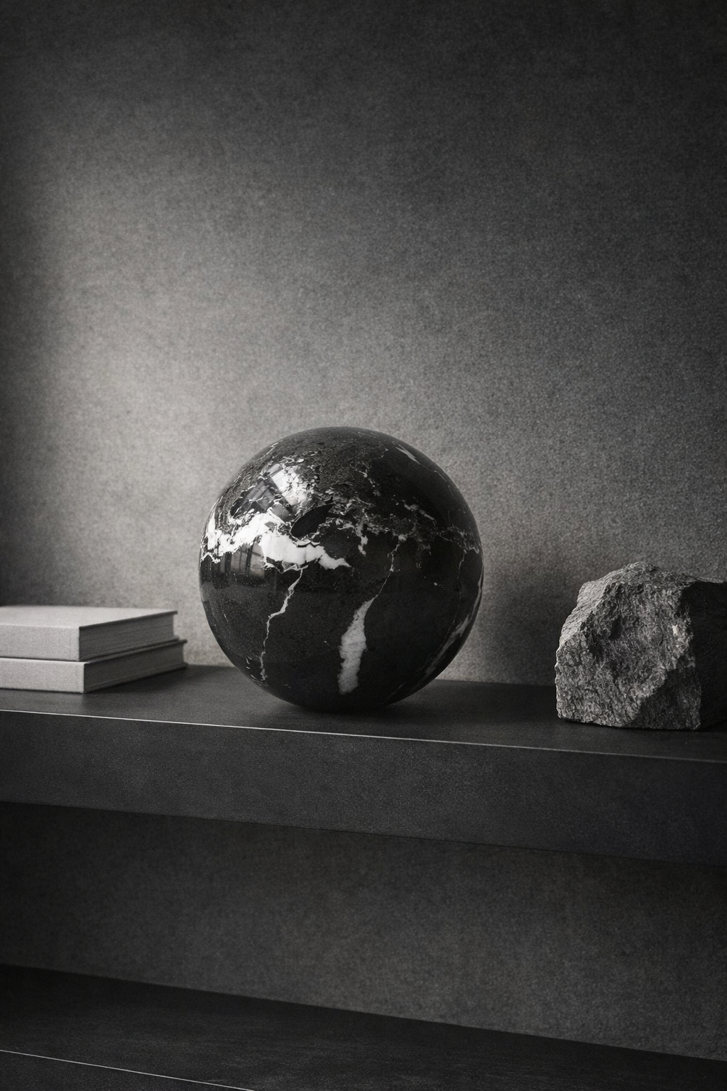 Nero Marquina Marble Sphere