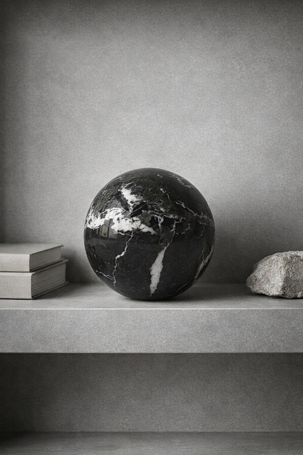 Nero Marquina Marble Sphere