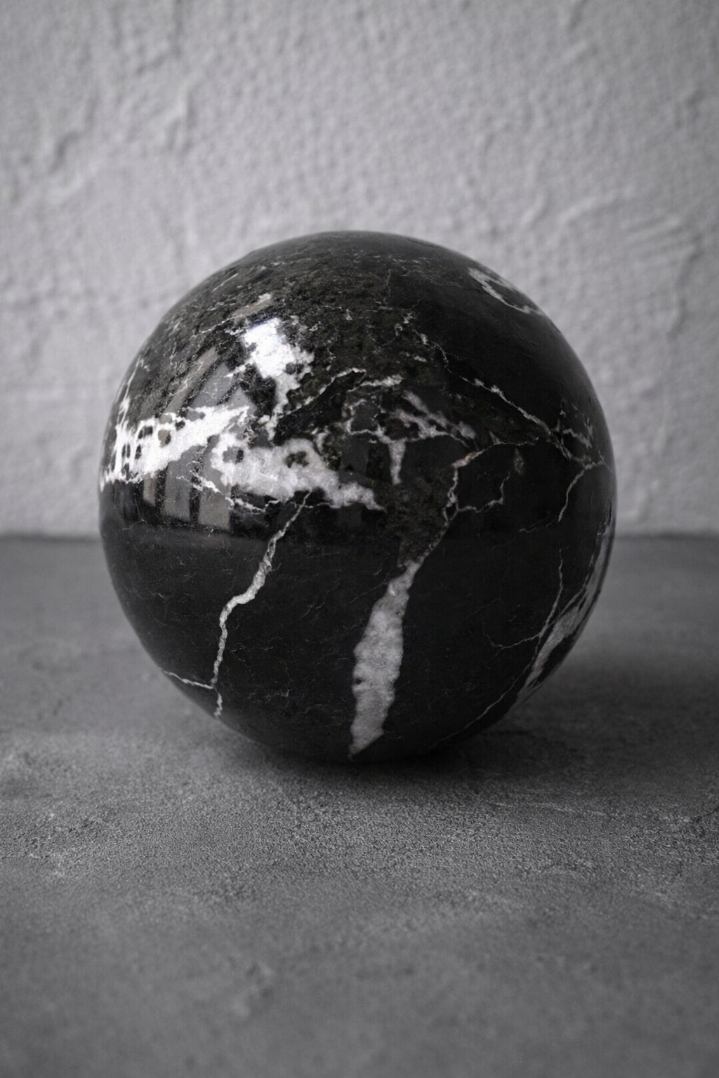 Nero Marquina Marble Sphere