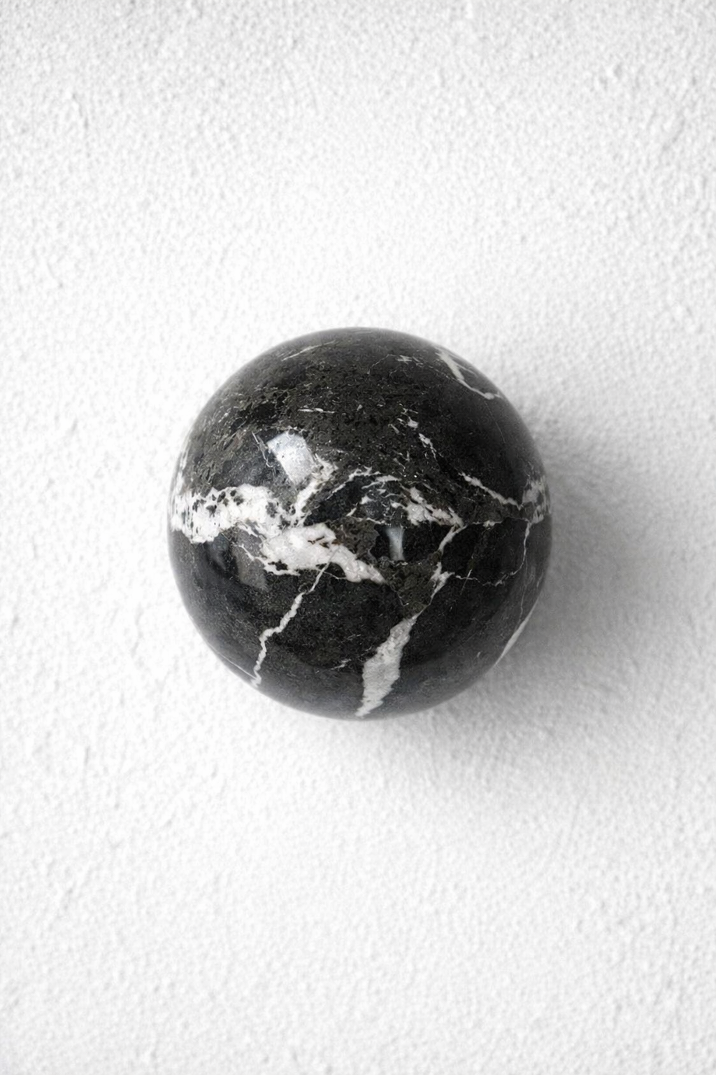 Nero Marquina Marble Sphere