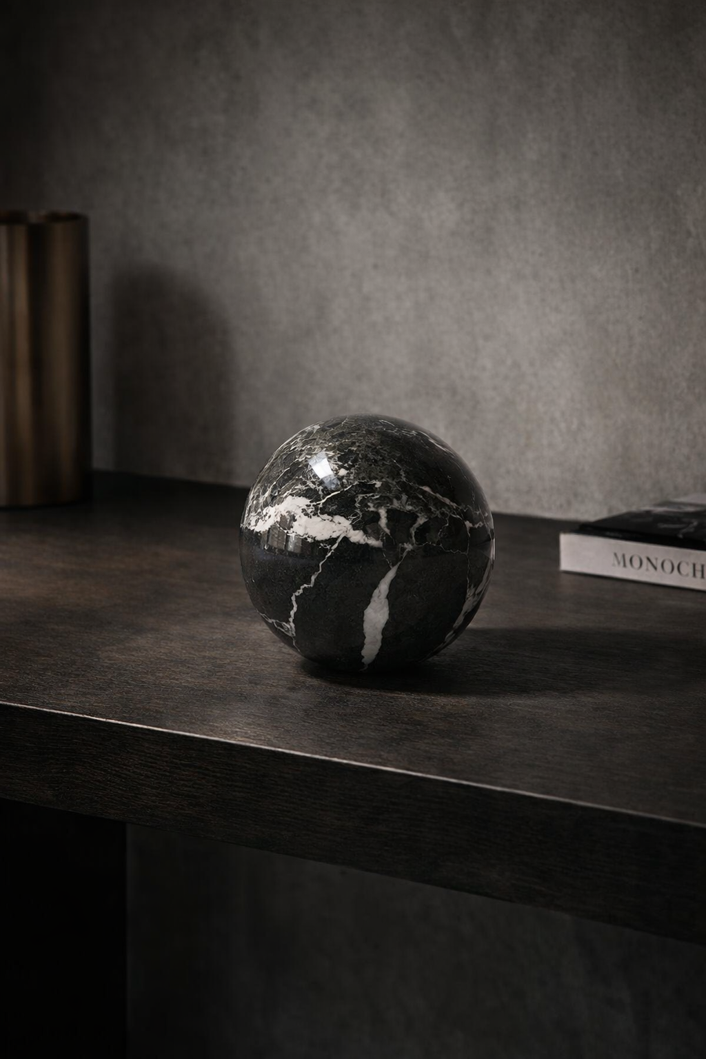 Nero Marquina Marble Sphere