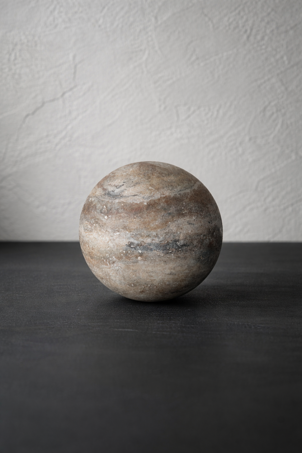 Silver Travertine Sphere