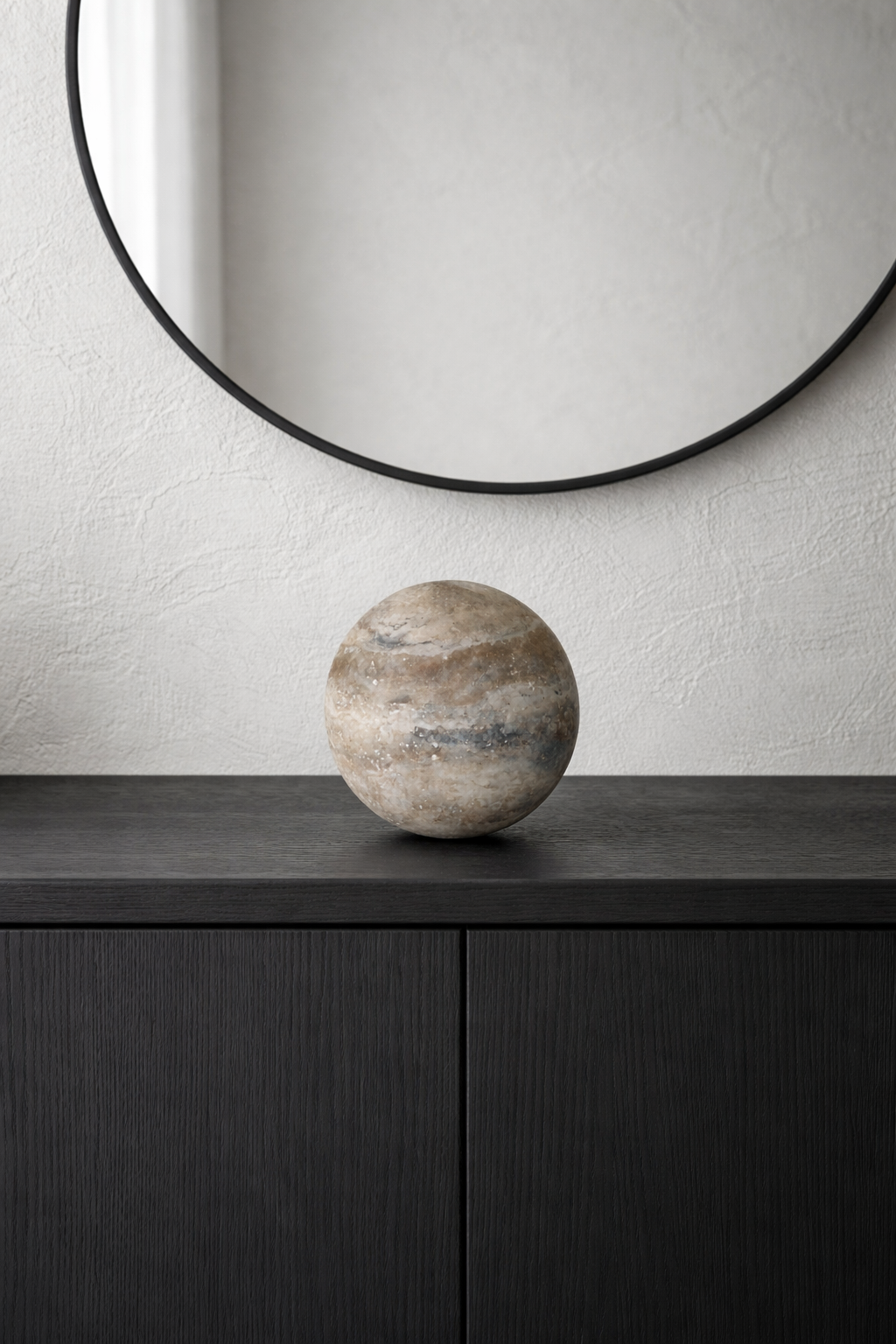 Silver Travertine Sphere