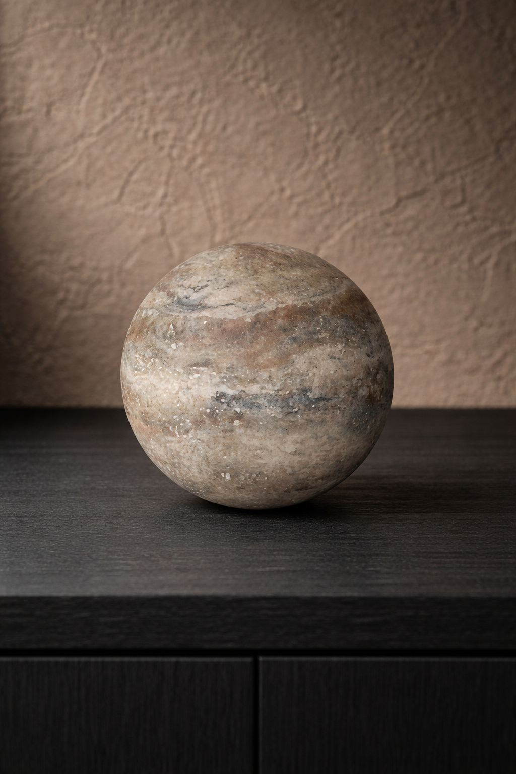 Silver Travertine Sphere