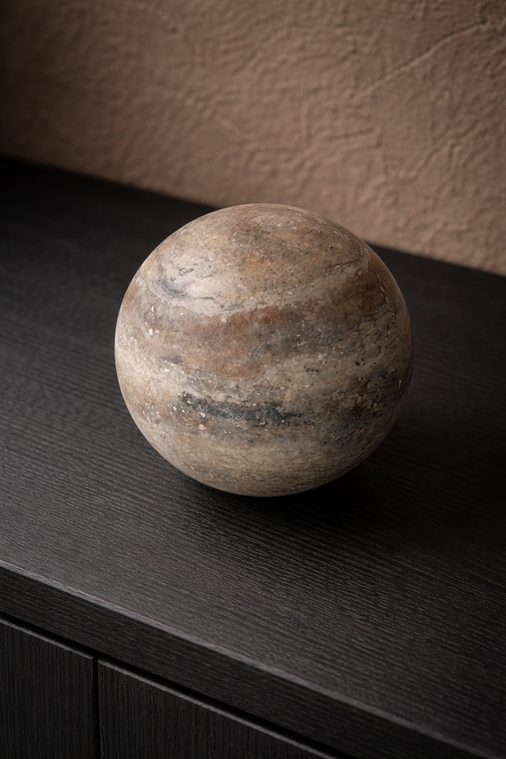 Silver Travertine Sphere