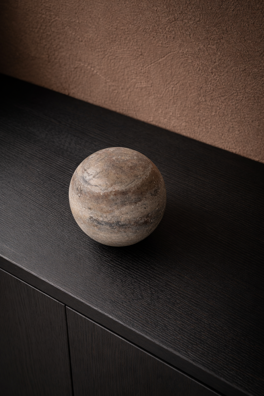 Silver Travertine Sphere