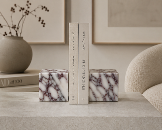 Calacatta Viola Marble Bookends Set