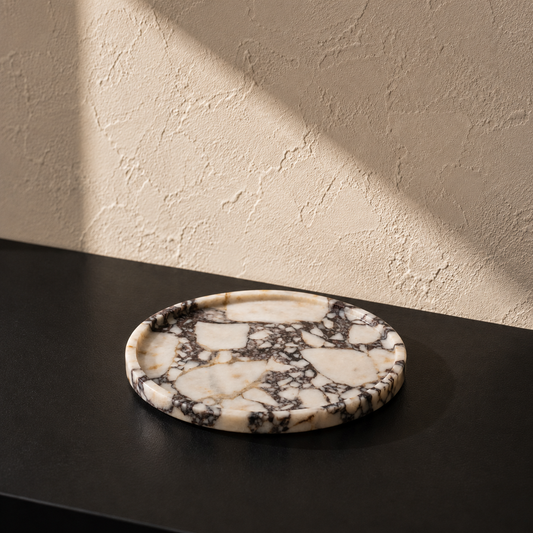 Calacatta Viola Marble Round Tray