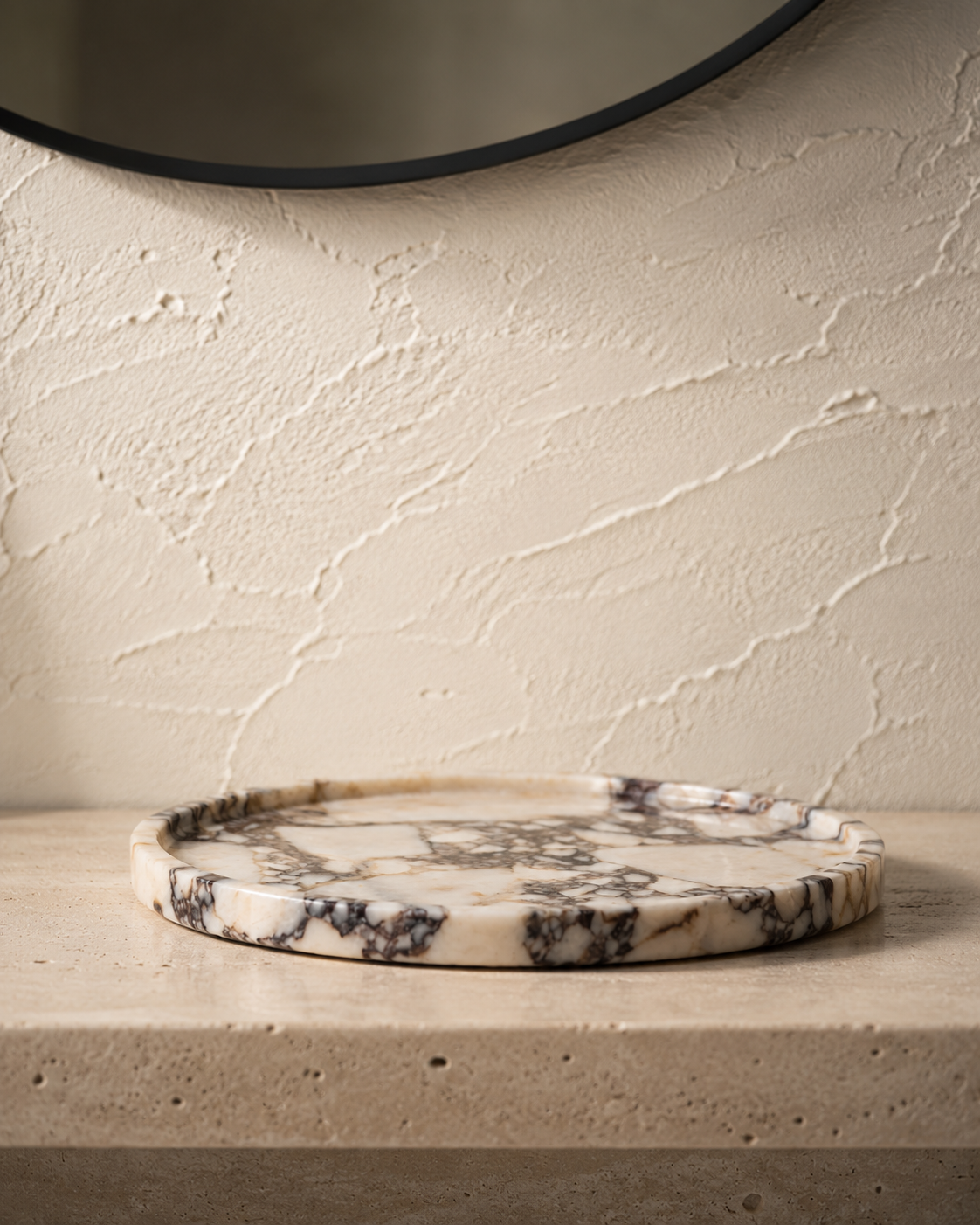 Calacatta Viola Marble Round Tray