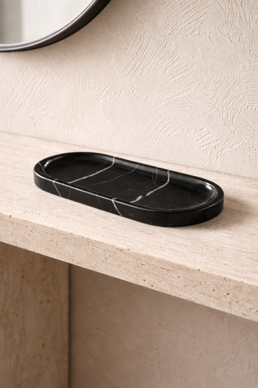 Nero Marquina Marble Tray