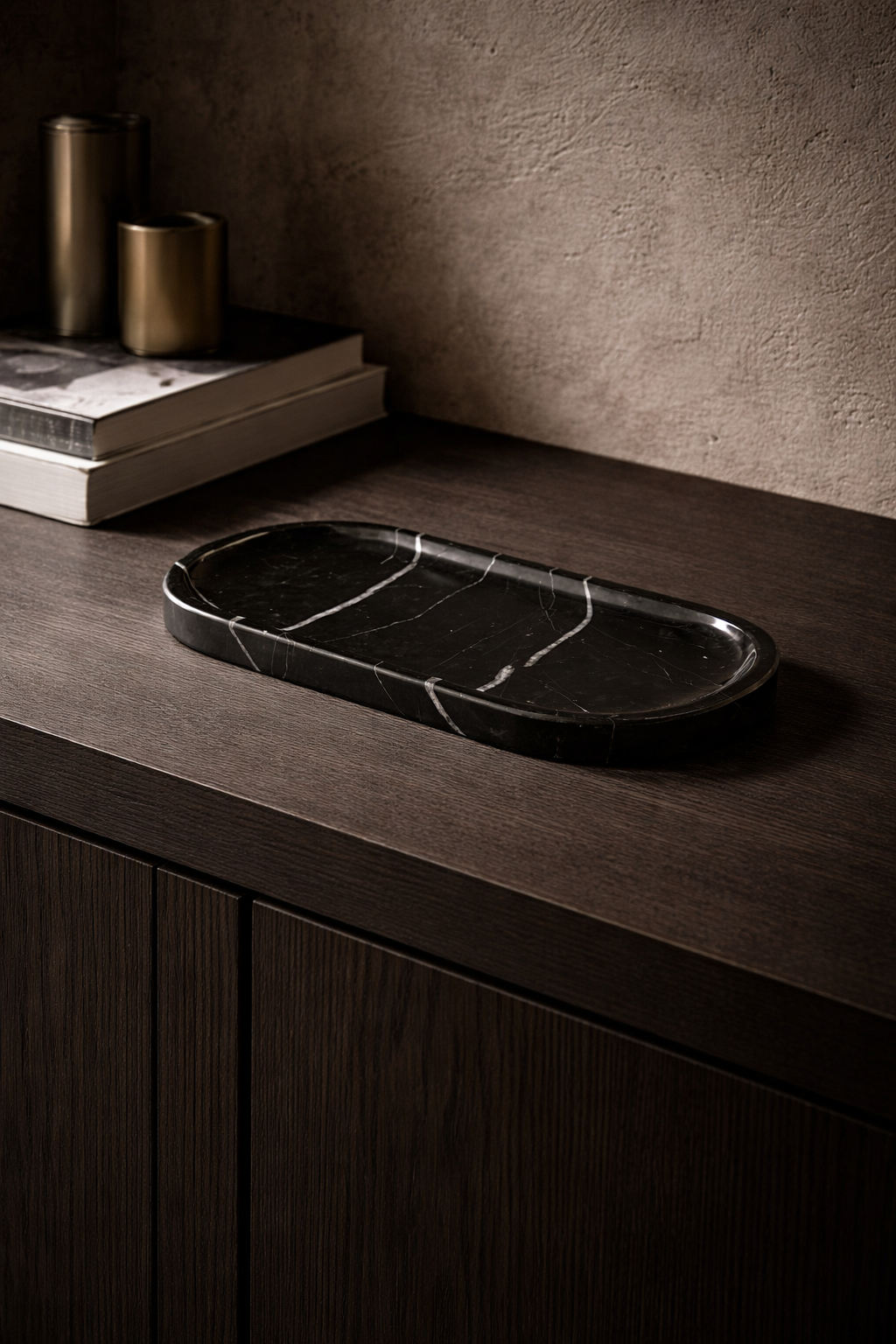 Nero Marquina Marble Tray