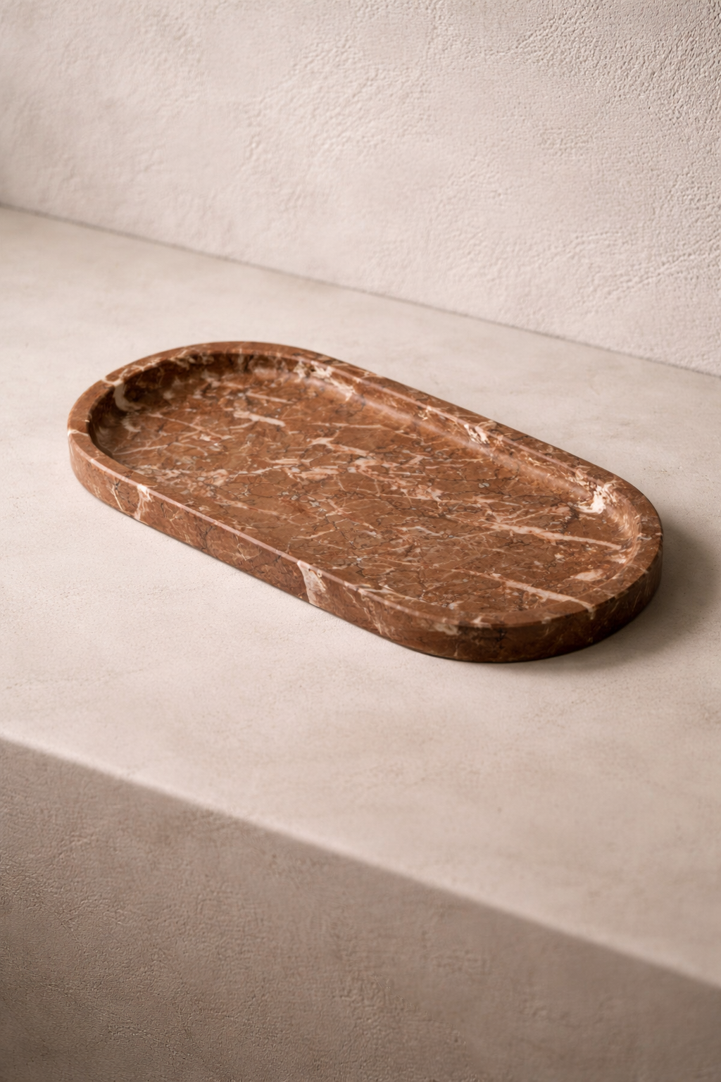 Red Marble Decorative Tray