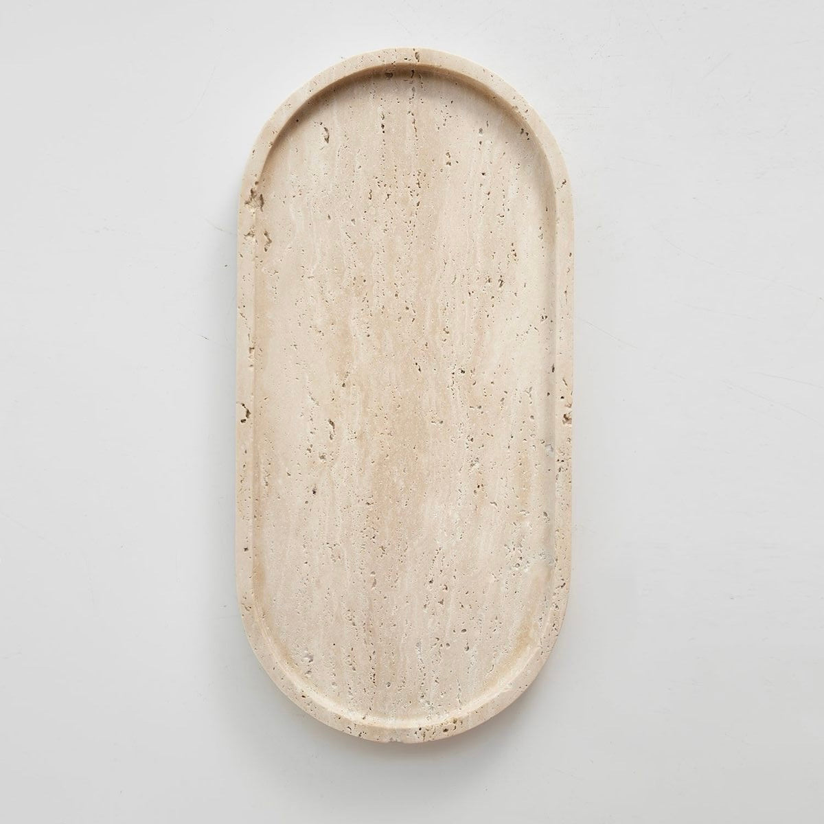 Travertine Oval Marble Tray