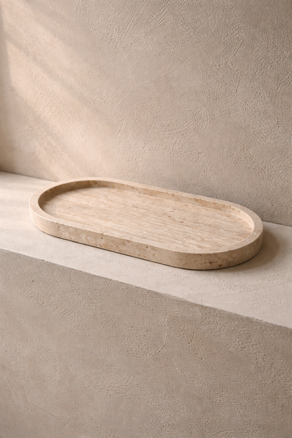 Travertine Oval Marble Tray