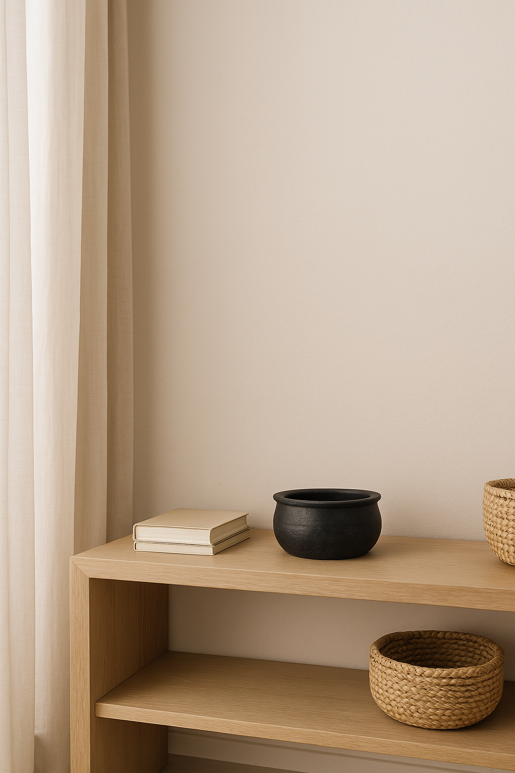 Black Rustic Unglazed Terracotta Pot