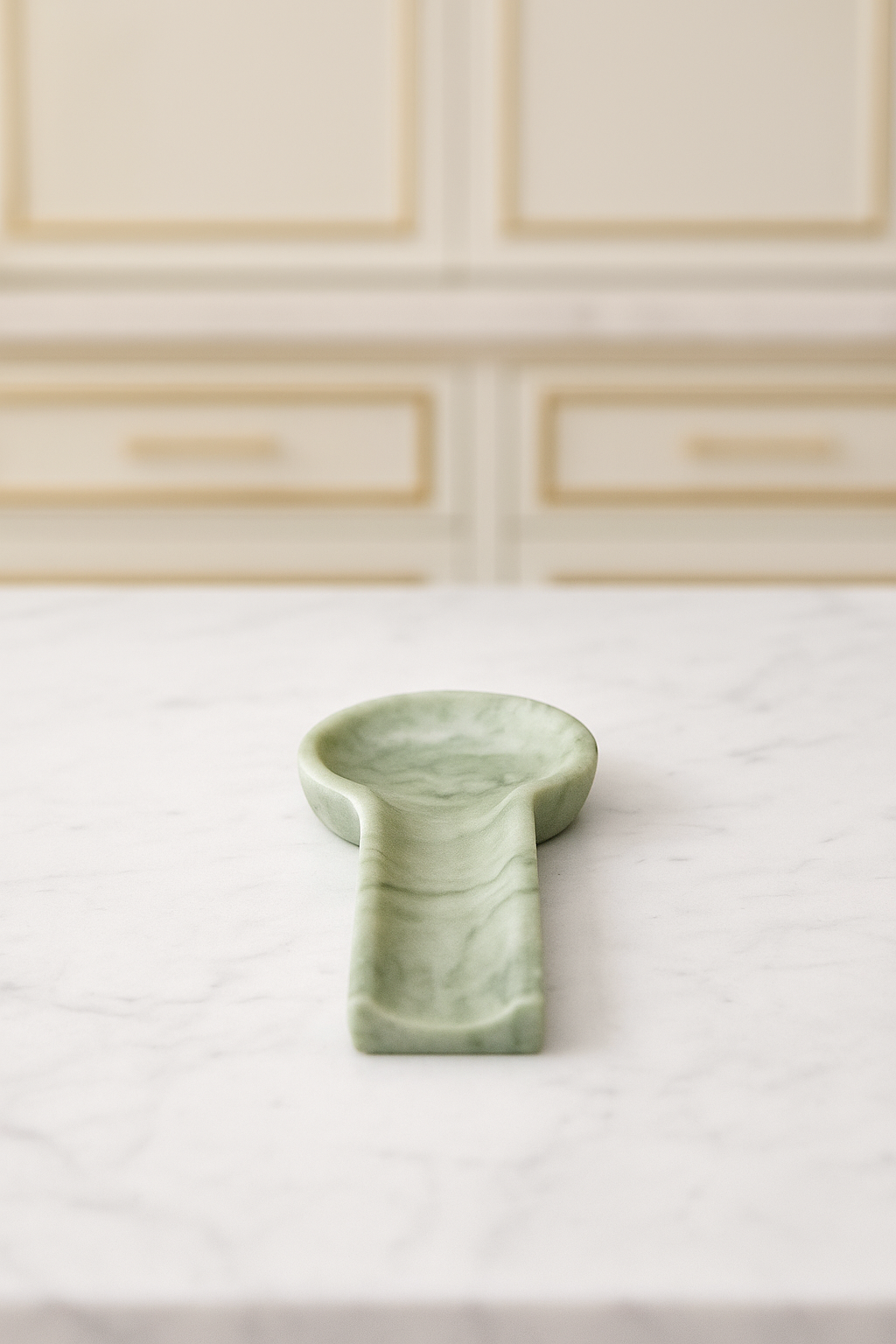 Green Marble Spoon Rest