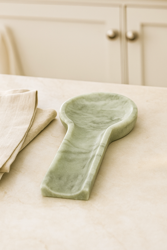 Green Marble Spoon Rest