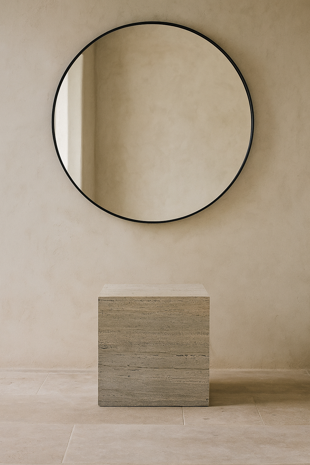 Grey Travertine Plinth