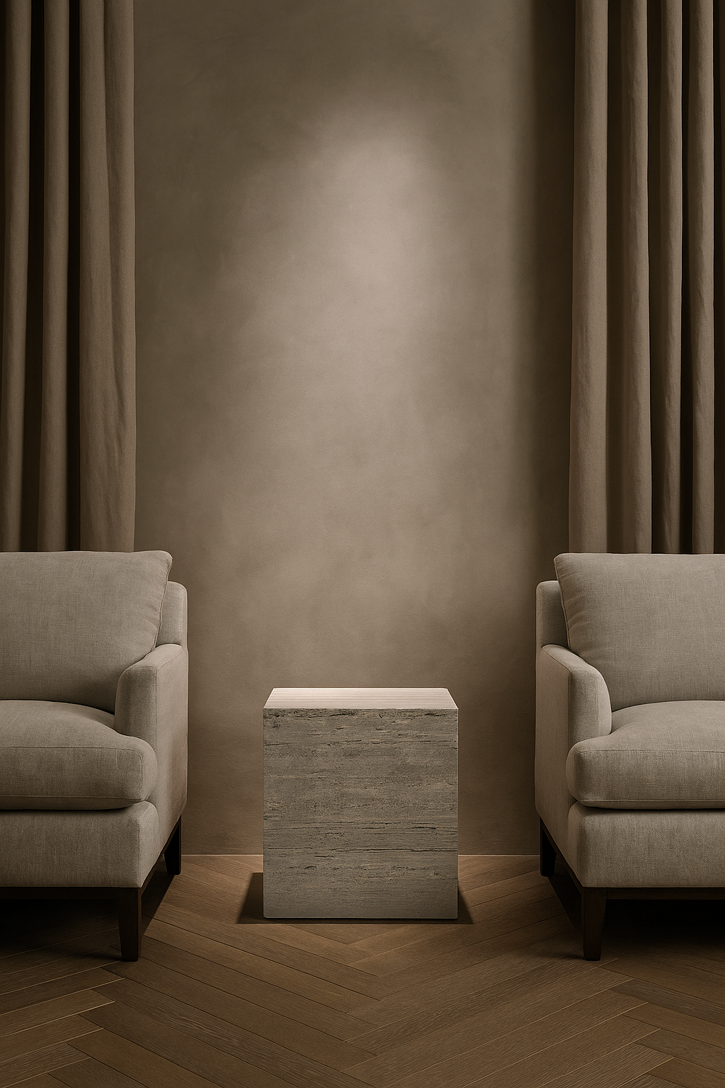 Grey Travertine Plinth