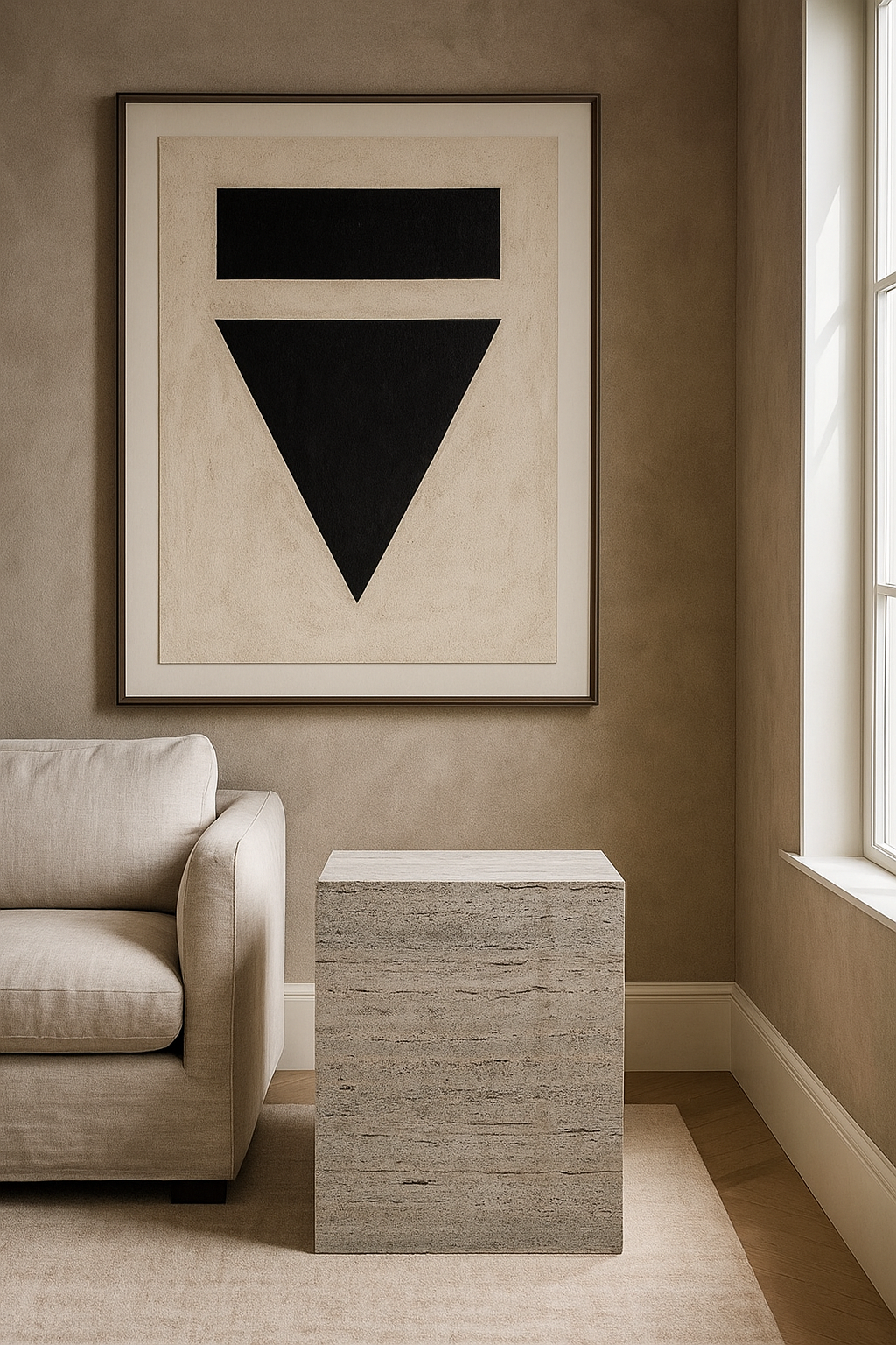 Grey Travertine Plinth