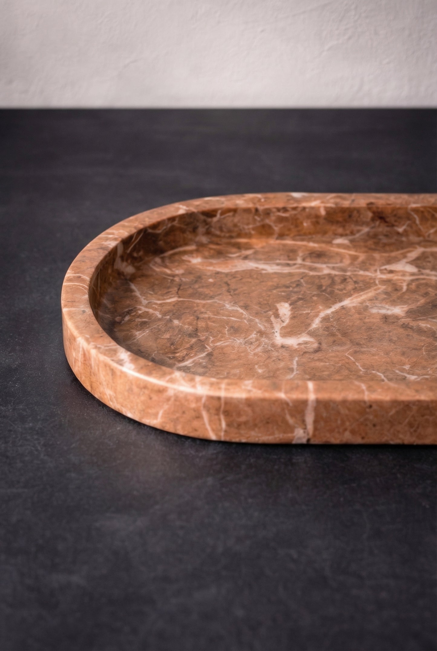 Red Marble Decorative Tray