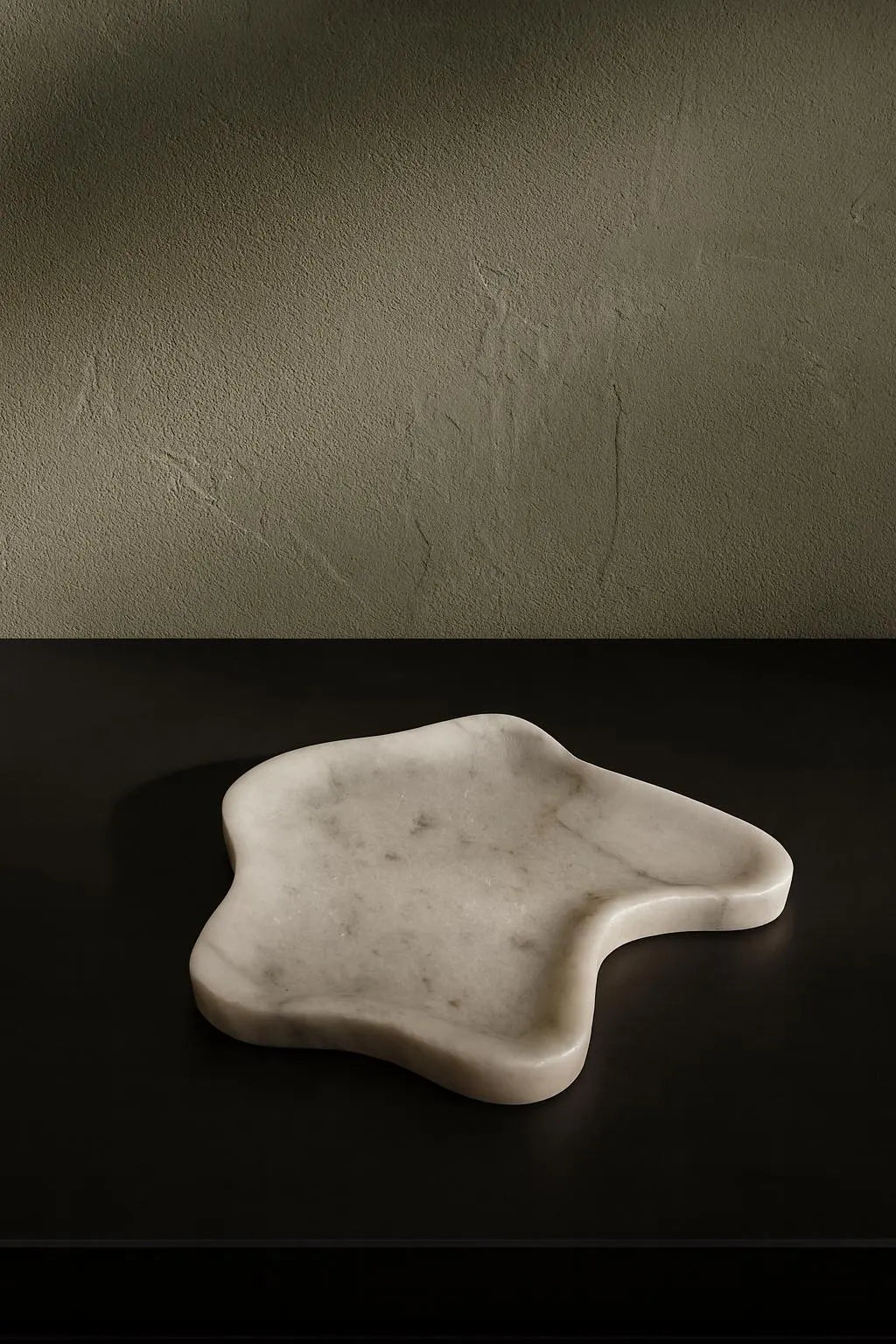 Bianco Ibiza Sculptural Marble Tray