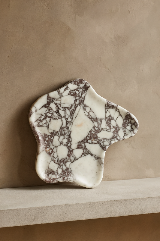 Asymmetric Marble Decorative Catchall