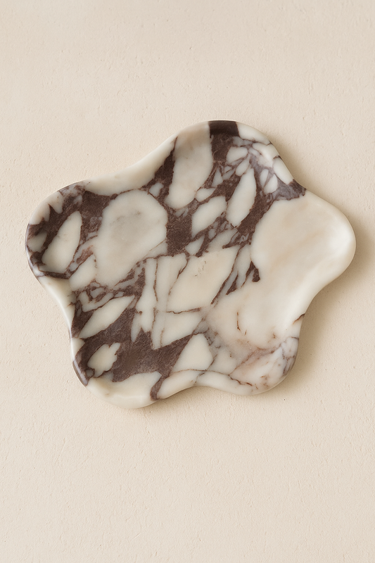 Asymmetric Marble Decorative Catchall