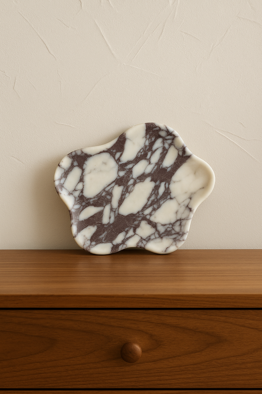 Asymmetric Marble Decorative Catchall